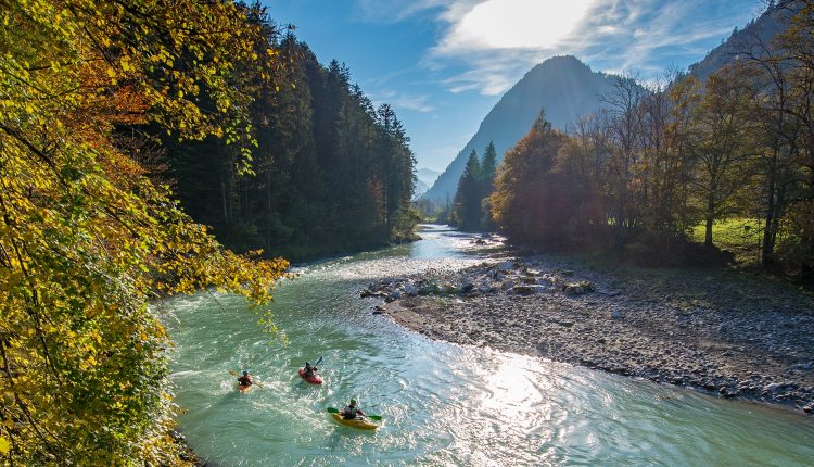 Kajaken im Salzburger Saalachtal